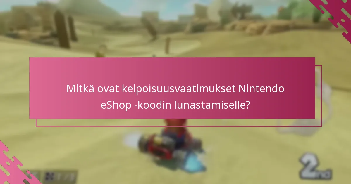 Kuinka Nintendo eShop -koodit vertautuvat eri pelipäivityksiin?